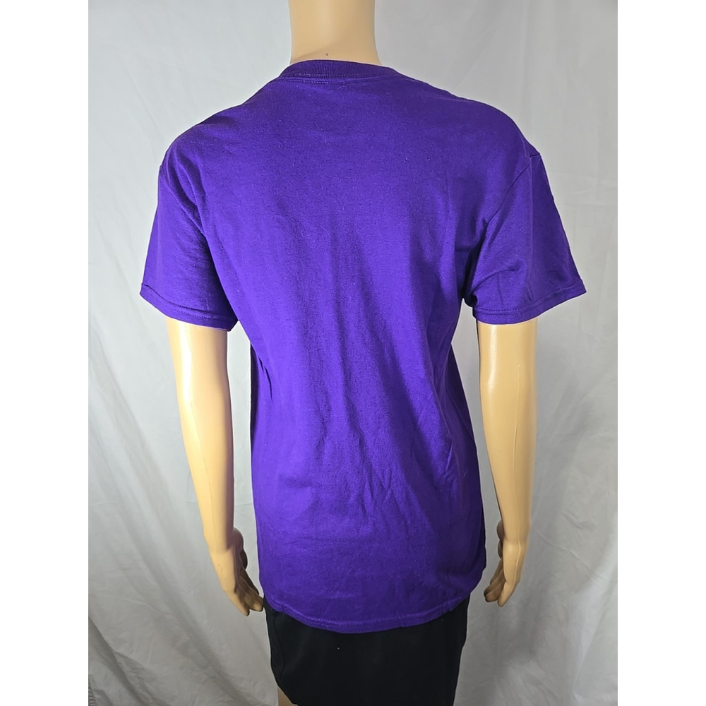 DOM Graphic Tee Size S Cotton Yin Yang Tie Dye Purple Festival Shirt - Picture 7 of 7
